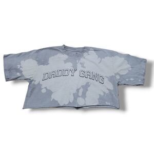 Barstool Sports Top Size Small Crop Top "Daddy Gang" Graphic Tee Graphic Print